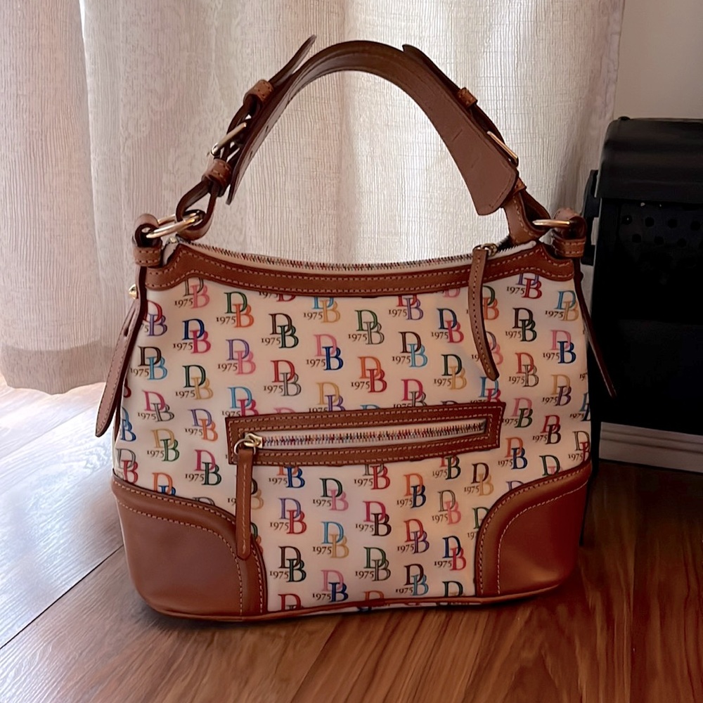 Vintage Dooney and Burke Rainbow Monogram Bag